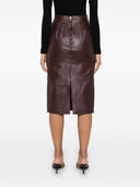 Elisabetta Franchi Leder Midi Rock