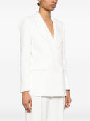 Elisabetta Franchi Linen Blend Double Breasted Jacket