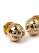 Valentino Garavani V Logo Earrings With Swarowski Crystals
