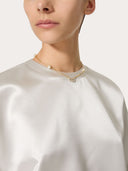 Valentino Garavani Vlogo Necklace With Pearls And Swarowski Crystals