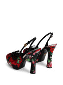 Dolce & Gabbana Flower Print Satin Pumps