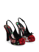 Dolce & Gabbana Flower Print Satin Pumps