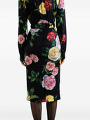 Dolce & Gabbana Printed Silk Midi Skirt