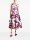 Dolce & Gabbana Printed Cotton Bustier Top