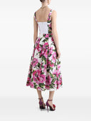 Dolce & Gabbana Printed Cotton Bustier Top