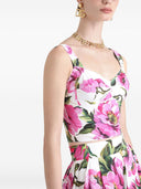 Dolce & Gabbana Printed Cotton Bustier Top