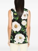 Dolce & Gabbana Printed Silk Top