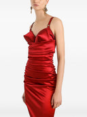 Dolce & Gabbana Draped Satin Midi Dress