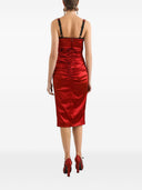 Dolce & Gabbana Draped Satin Midi Dress