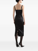 Dolce & Gabbana Satin Bustier Midi Dress