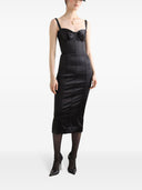 Dolce & Gabbana Satin Bustier Midi Dress