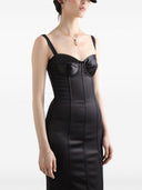 Dolce & Gabbana Satin Bustier Midi Dress