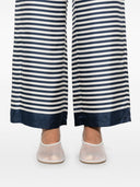 S Max Mara Silk Striped Trousers