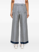 S Max Mara Silk Striped Trousers