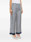 S Max Mara Silk Striped Trousers