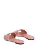 Dolce & Gabbana Dg Logo Leather Flat Sandals