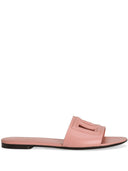 Dolce & Gabbana Dg Logo Leather Flat Sandals
