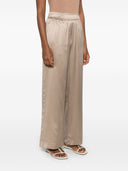 Brunello Cucinelli Silk Wide Leg Trousers