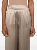 Brunello Cucinelli Silk Wide Leg Trousers
