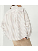 Brunello Cucinelli gestreepte katoenen shirt