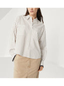 Brunello Cucinelli gestreepte katoenen shirt