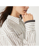 Brunello Cucinelli gestreepte katoenen shirt