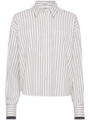 Brunello Cucinelli gestreepte katoenen shirt