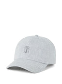 Brunello Cucinelli Logo Linen Baseball Cap
