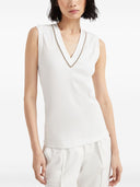 Brunello Cucinelli Cotton V Necked Top