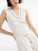 Brunello Cucinelli Cotton V Necked Top