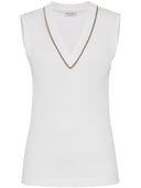 Brunello Cucinelli Cotton V Necked Top