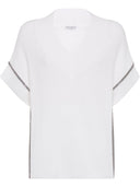 Brunello Cucinelli Cotton V Necked Top
