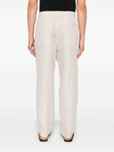 Brunello Cucinelli Linen Blend Drawstring Trousers