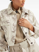 Veste de chemise en coton imprimée Brunello Cucinelli