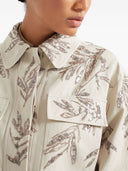 Veste de chemise en coton imprimée Brunello Cucinelli