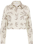 Veste de chemise en coton imprimée Brunello Cucinelli