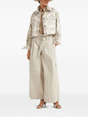 Veste de chemise en coton imprimée Brunello Cucinelli