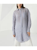 Camicia di lino a strisce Brunello Cucinelli