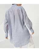 Camicia di lino a strisce Brunello Cucinelli