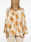 Alberto Biani Printed Silk Caban Jacket