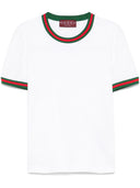 Gucci Web Detail Cotton T Shirt
