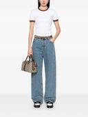 Gucci Web Detail Cotton T Shirt