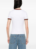 Gucci Web Detail Cotton T Shirt
