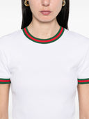Gucci Web Detail Cotton T Shirt