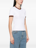 Gucci Web Detail Cotton T Shirt