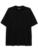 Maglietta logo ricamata da emporio armani