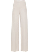 Max Mara Linen Blend Wide Leg Trousers