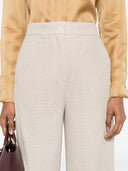 Max Mara Linen Blend Wide Leg Trousers