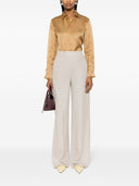 Max Mara Linen Blend Wide Leg Trousers