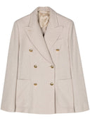 MAX MARA Linen Blend Chaqueta de pecho individual